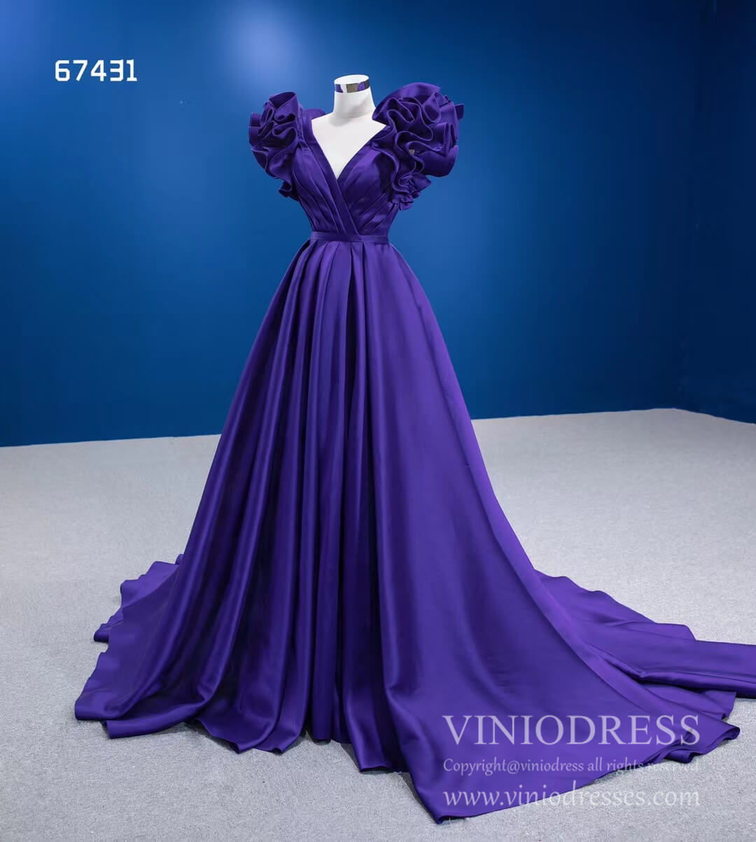 blue and purple dress